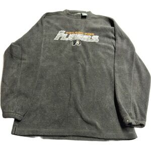 Pro Edge Vintage Philadelphia Flyers Fleece Crewneck Embroidered Sweatshirt NHL